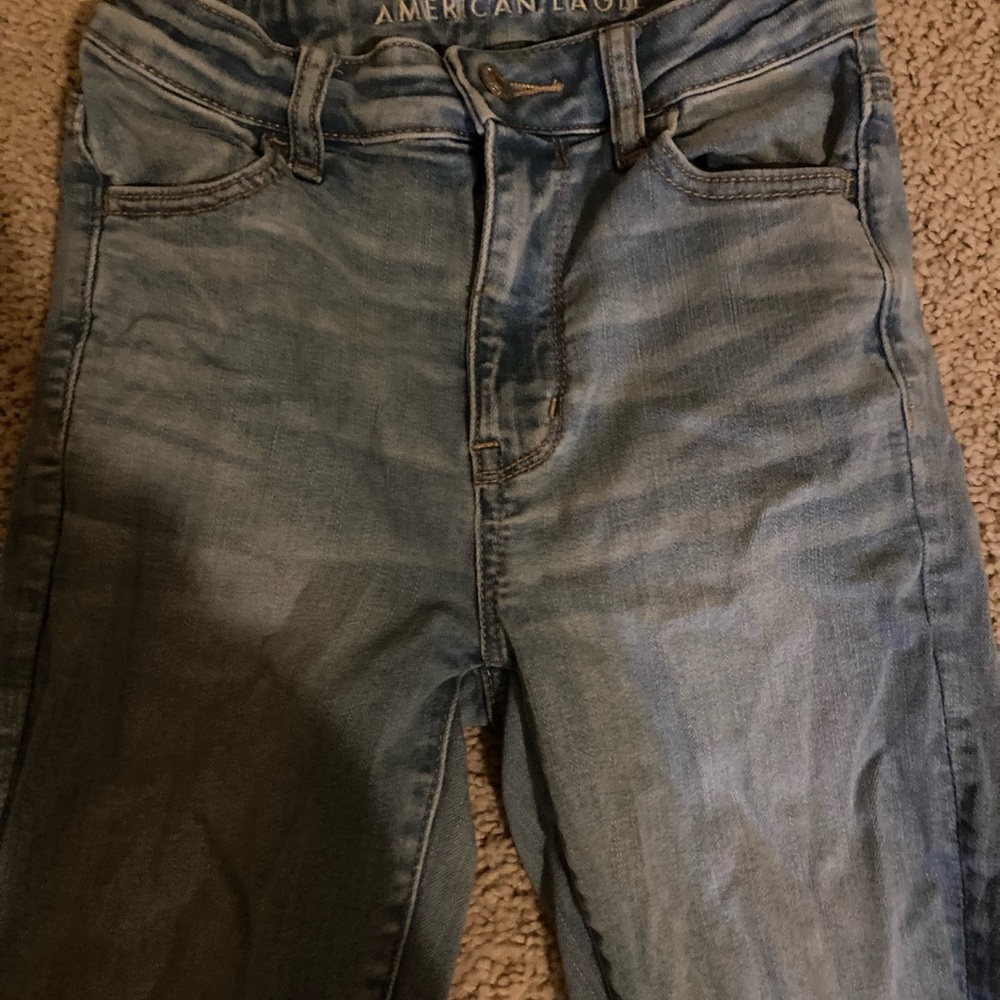 American eagle light wash jeggings